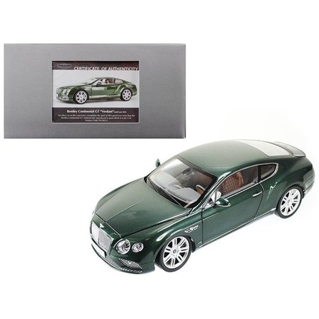 PARAGON 1-18 2016 Bentley Continental GT LHD Diecast Model Car; Verdant Green 98222